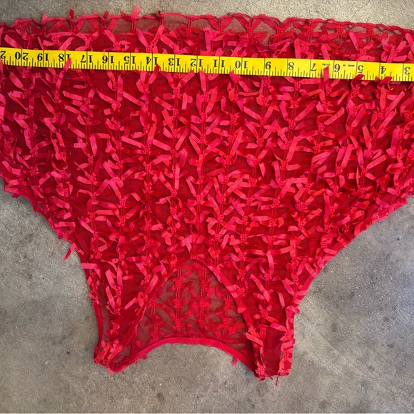 Red Sheer Bow Ribbon 🎀 Top ♥️ Simone Rocha inspired - Picture 5 of 6